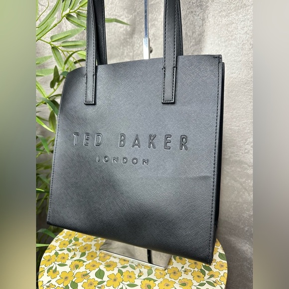 NEW Ted Baker London Black Seacon Small Crosshatch Icon Tote Bag - Picture 2 of 11